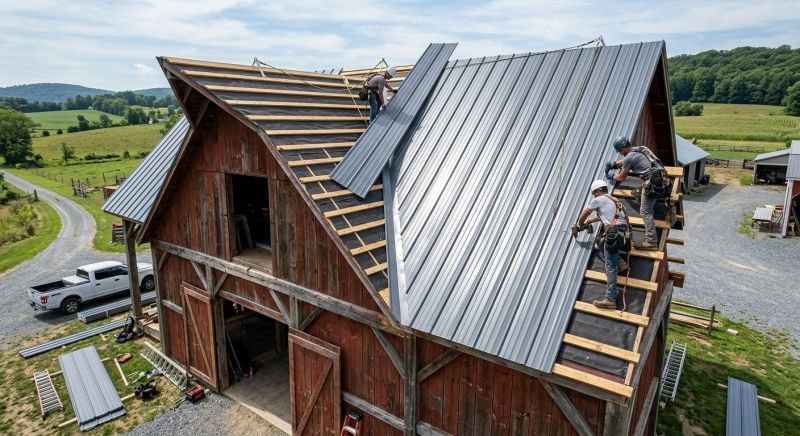 Barn Roof Installation in Leonardtown, MD