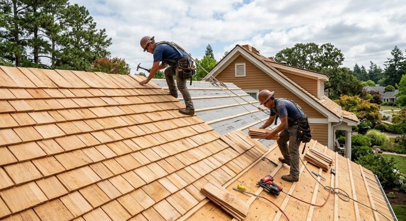 Cedar Roof Installation in Kinsale, VA