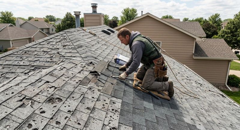 Hail Damage Roof Repair in Warsaw, VA