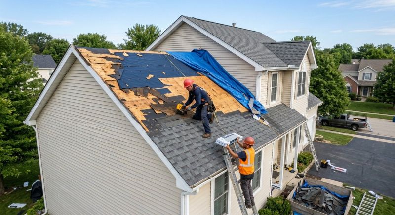 Roof Damage Restoration in Kinsale, VA