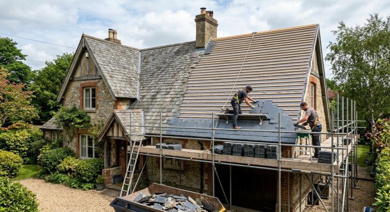 Slate Roof Replacement in Kinsale, VA