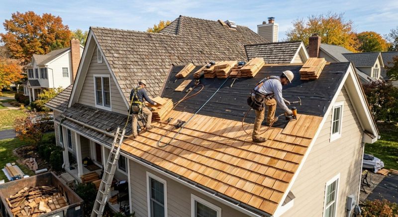Wood Shake Roof Replacement in Kinsale, VA